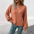 Long Sleeve V-Neck Knit Pullover