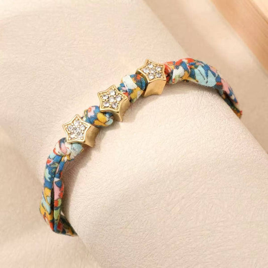 Scarf Bracelets with Star Charms