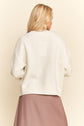3D Flower Button-Front Knit Cardigan