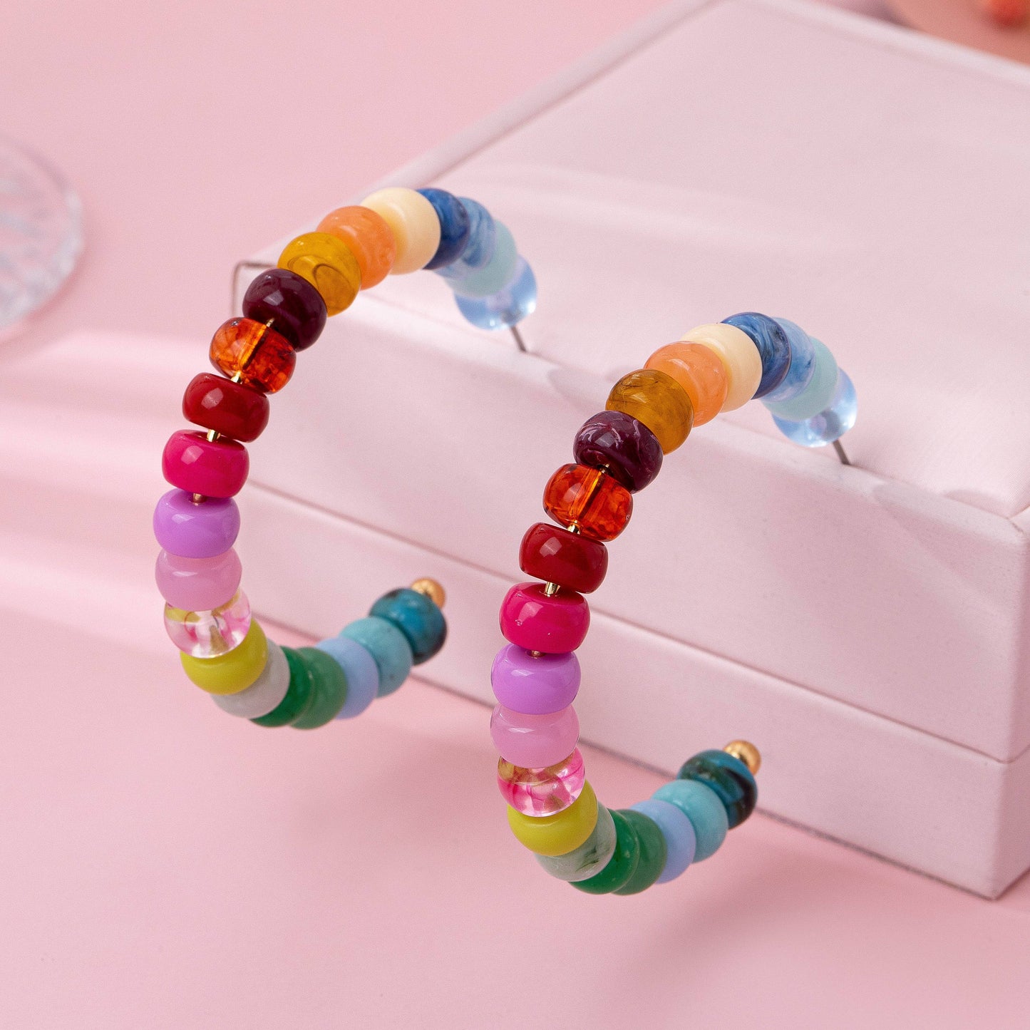 Multi-Color Beaded Earrings