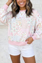 Floral Twisted Patchwork Top