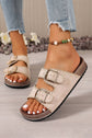 Embroidered Trim Suede Slippers