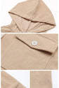 Corduroy Drawstring Hooded Jacket