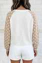 Polka Dot Raglan Sleeve Sweater