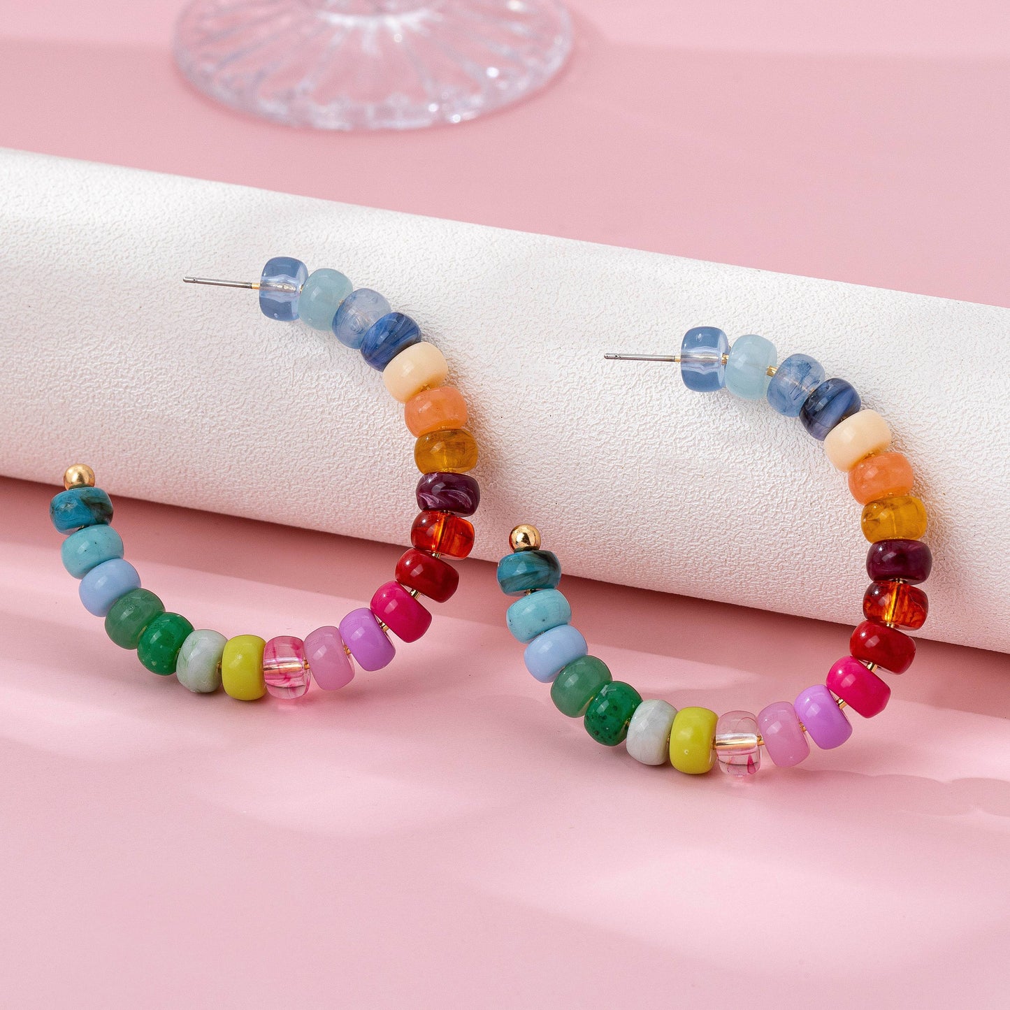 Multi-Color Beaded Earrings