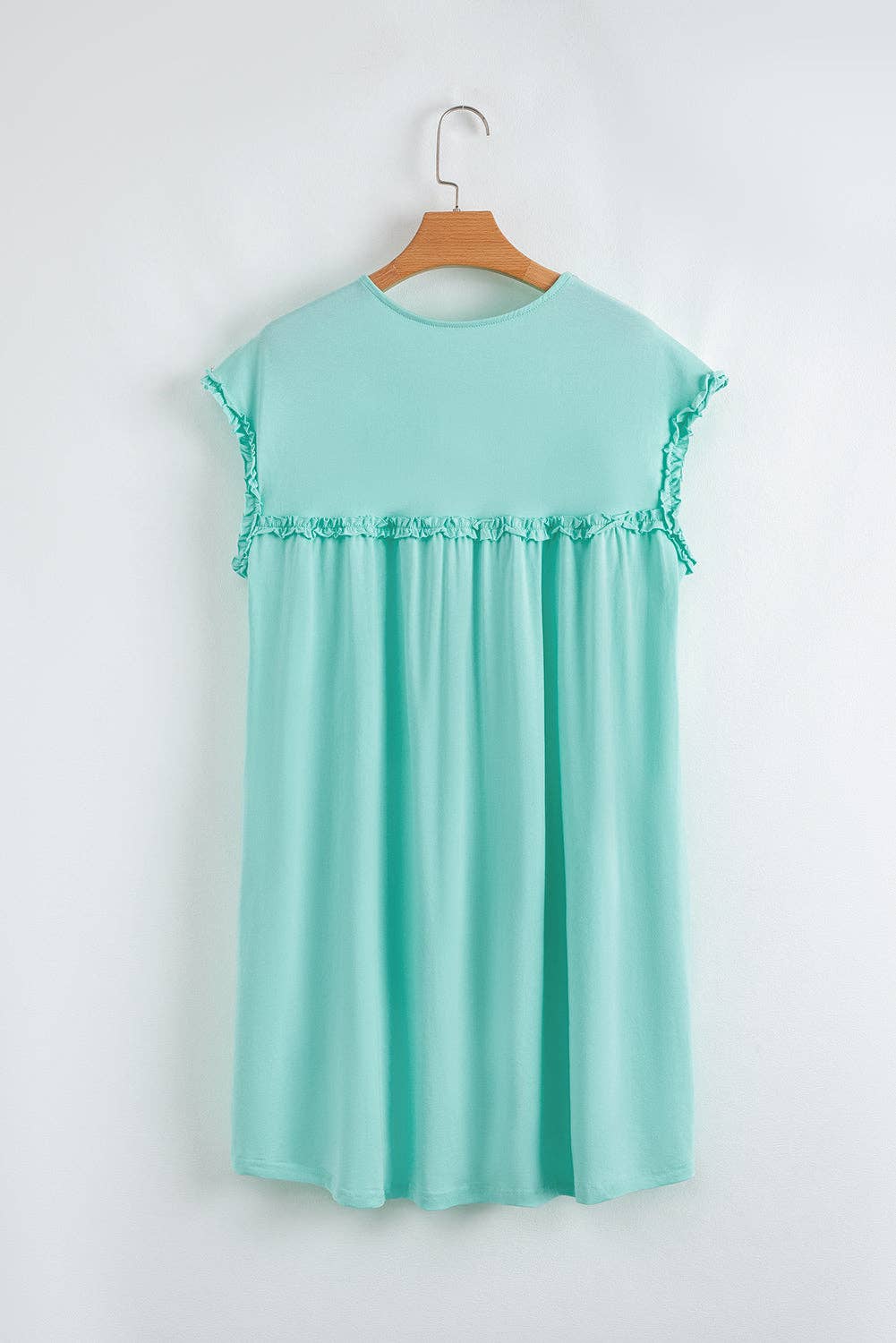 FRILLED TRIM MINI DRESS