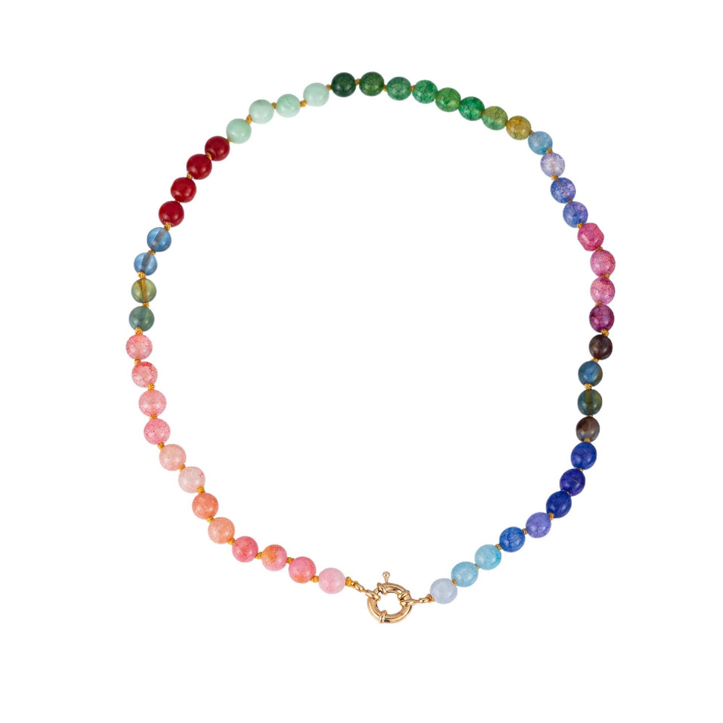 Natural Stone Glass Mixed Necklace