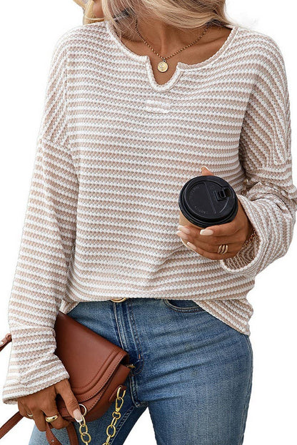 Striped Waffle Knit Tee