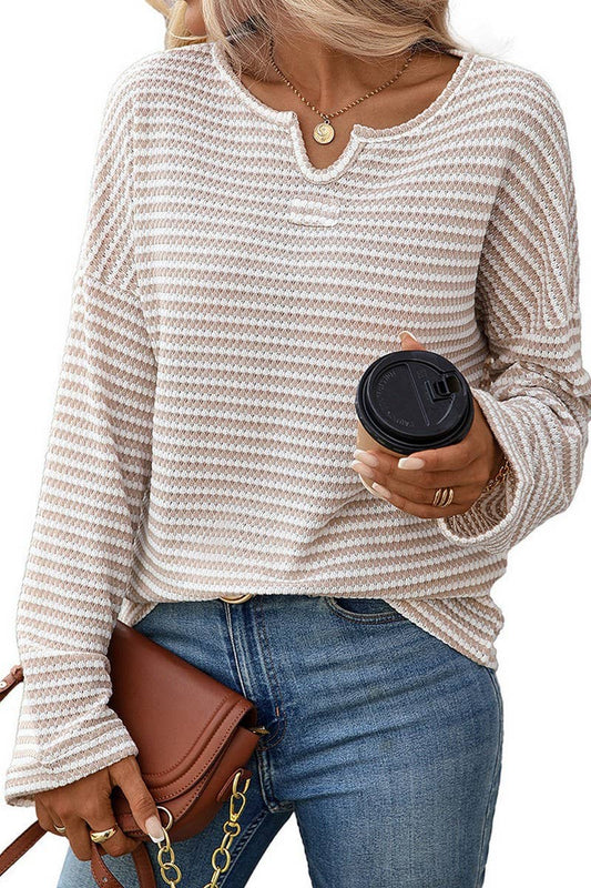 Striped Waffle Knit Tee
