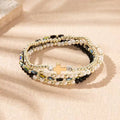 Black Cross Stackable Bracelets 