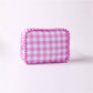RUFFLE COSMETIC TRAVEL POUCH BAG